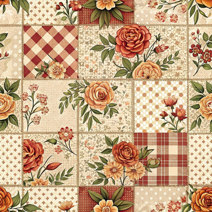 Rustic Patchwork Quilt Pattern 5 Minky Fabric