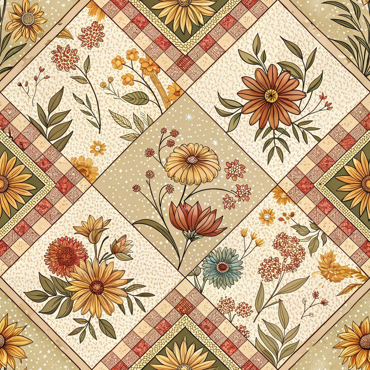 Rustic Patchwork Quilt Pattern 6 Minky Fabric