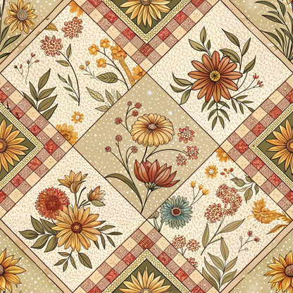 Rustic Patchwork Quilt Pattern 6 Minky Fabric