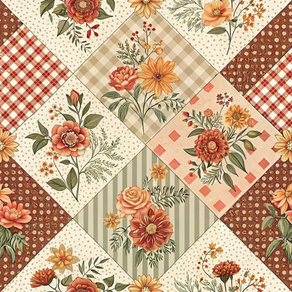Rustic Patchwork Quilt Pattern 7 Minky Fabric