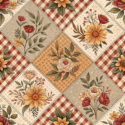 Rustic Patchwork Quilt Pattern 9 Minky Fabric