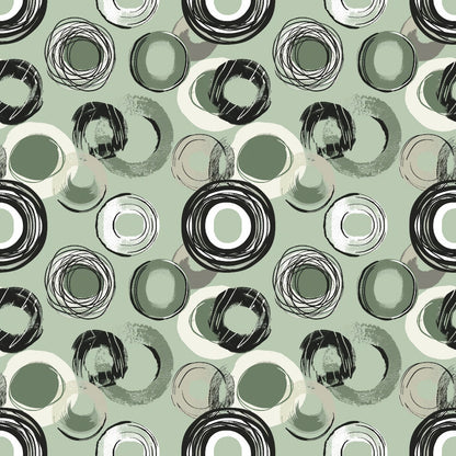 Sage Green Boho Pattern 10 Quilting Cotton Fabric