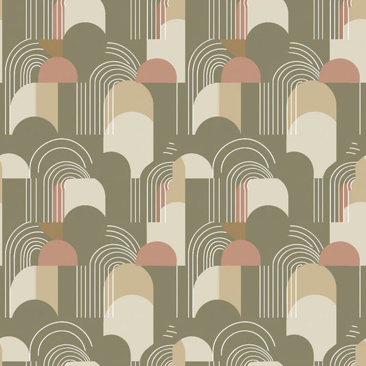 Sage Green Boho Pattern 11 Quilting Cotton Fabric