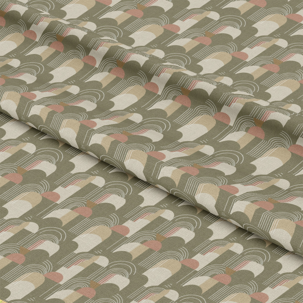 Sage Green Boho Pattern 11 Quilting Cotton Fabric
