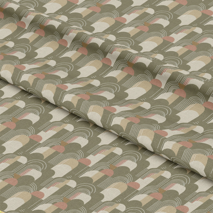Sage Green Boho Pattern 11 Quilting Cotton Fabric