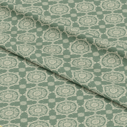 Sage Green Boho Pattern 4 Quilting Cotton Fabric