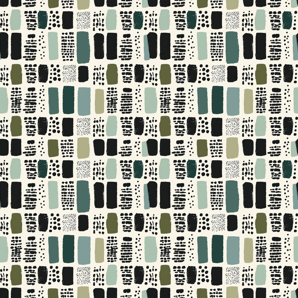 Sage Green Boho Pattern 7 Quilting Cotton Fabric