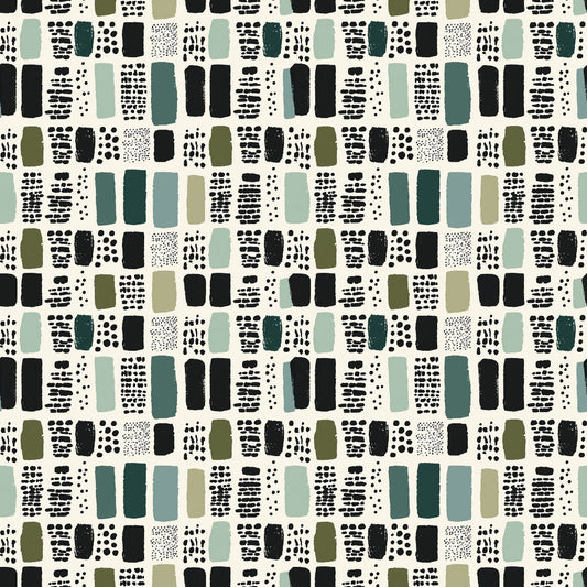Sage Green Boho Pattern 7 Quilting Cotton Fabric