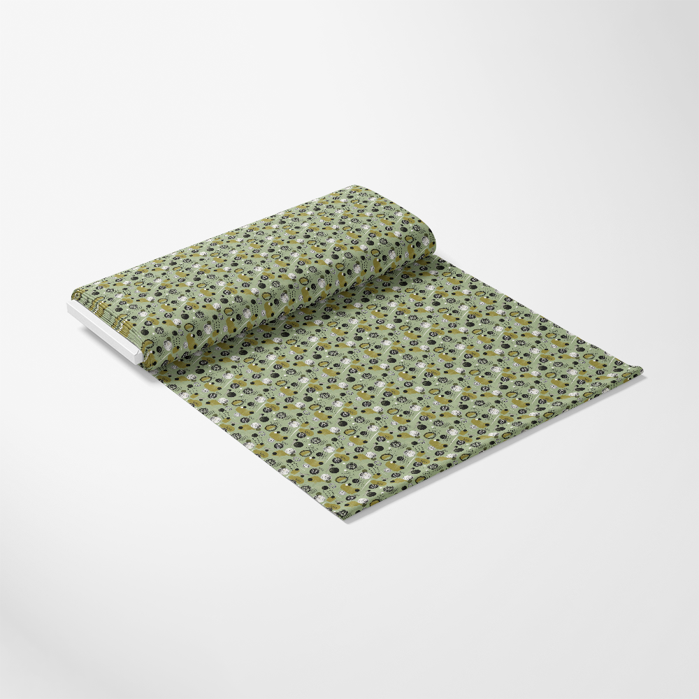 Sage Green Boho Pattern 8 Quilting Cotton Fabric