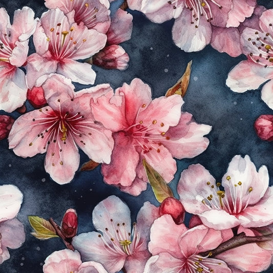 Sakura Watercolor Pattern 11 Quilting Cotton Fabric