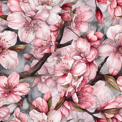 Sakura Watercolor Pattern 8 Quilting Cotton Fabric