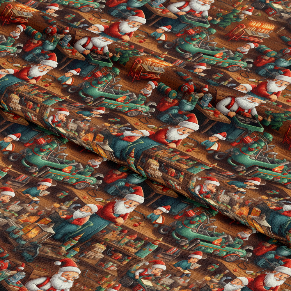 Santa's Workshop Pattern 13 Quilting Cotton Fabric