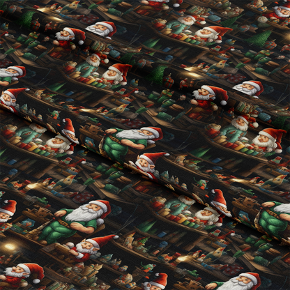 Santa's Workshop Pattern 17 Quilting Cotton Fabric