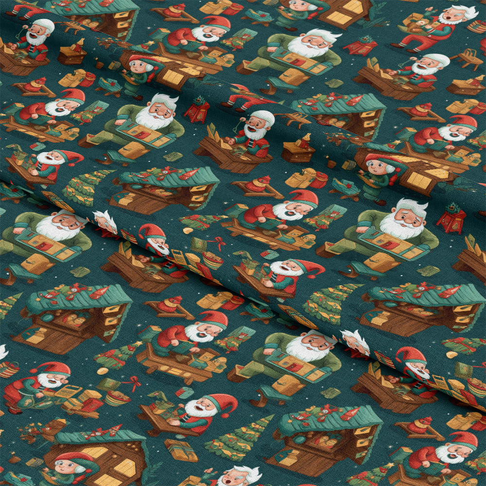 Santa's Workshop Pattern 26 Quilting Cotton Fabric