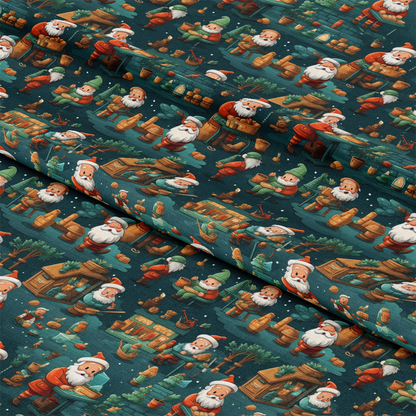 Santa's Workshop Pattern 27 Quilting Cotton Fabric