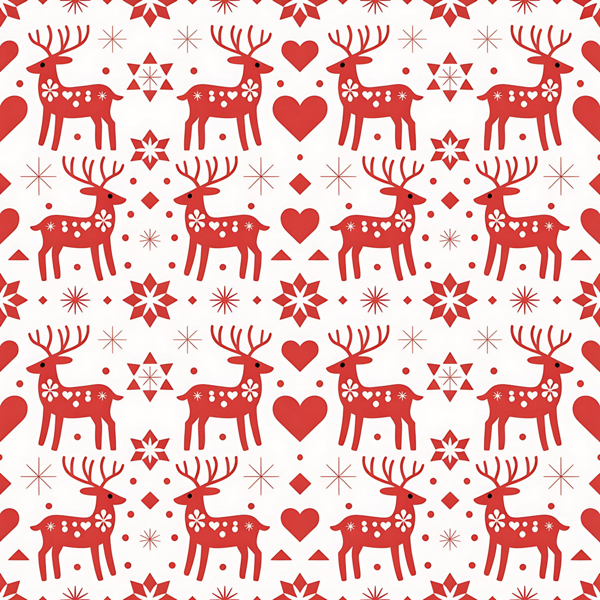 Nordic Reindeer Knit Pattern 1 Minky Fabric