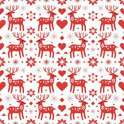 Nordic Reindeer Knit Pattern 1 Minky Fabric
