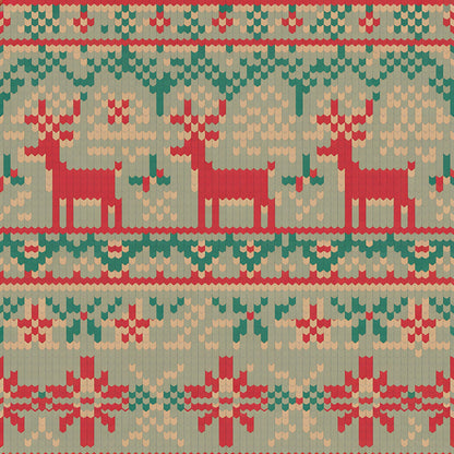 Nordic Reindeer Knit Pattern 20 Minky Fabric