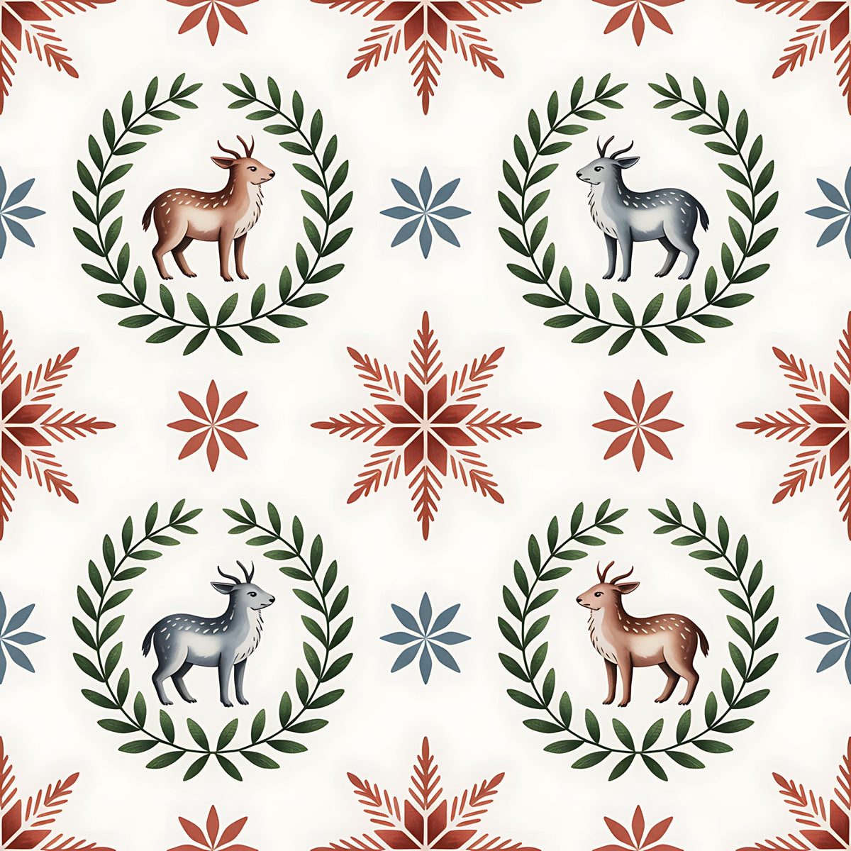 Nordic Reindeer Knit Pattern 3 Minky Fabric