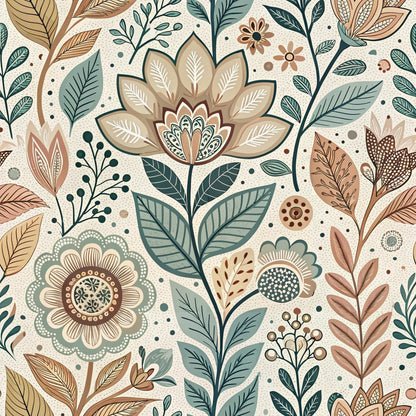 Nordic Bloom Pattern 2 Minky Fabric