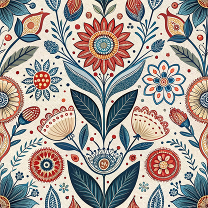 Nordic Bloom Pattern 8 Minky Fabric