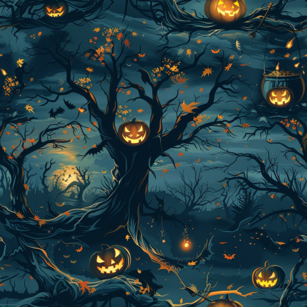 Pumpkin Hollow Pattern 11 Minky Fabric
