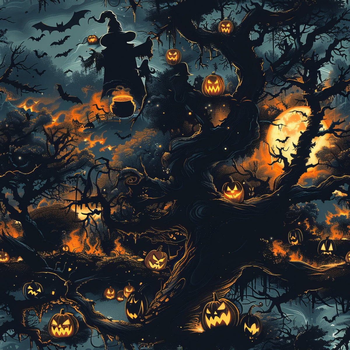 Pumpkin Hollow Pattern 12 Minky Fabric