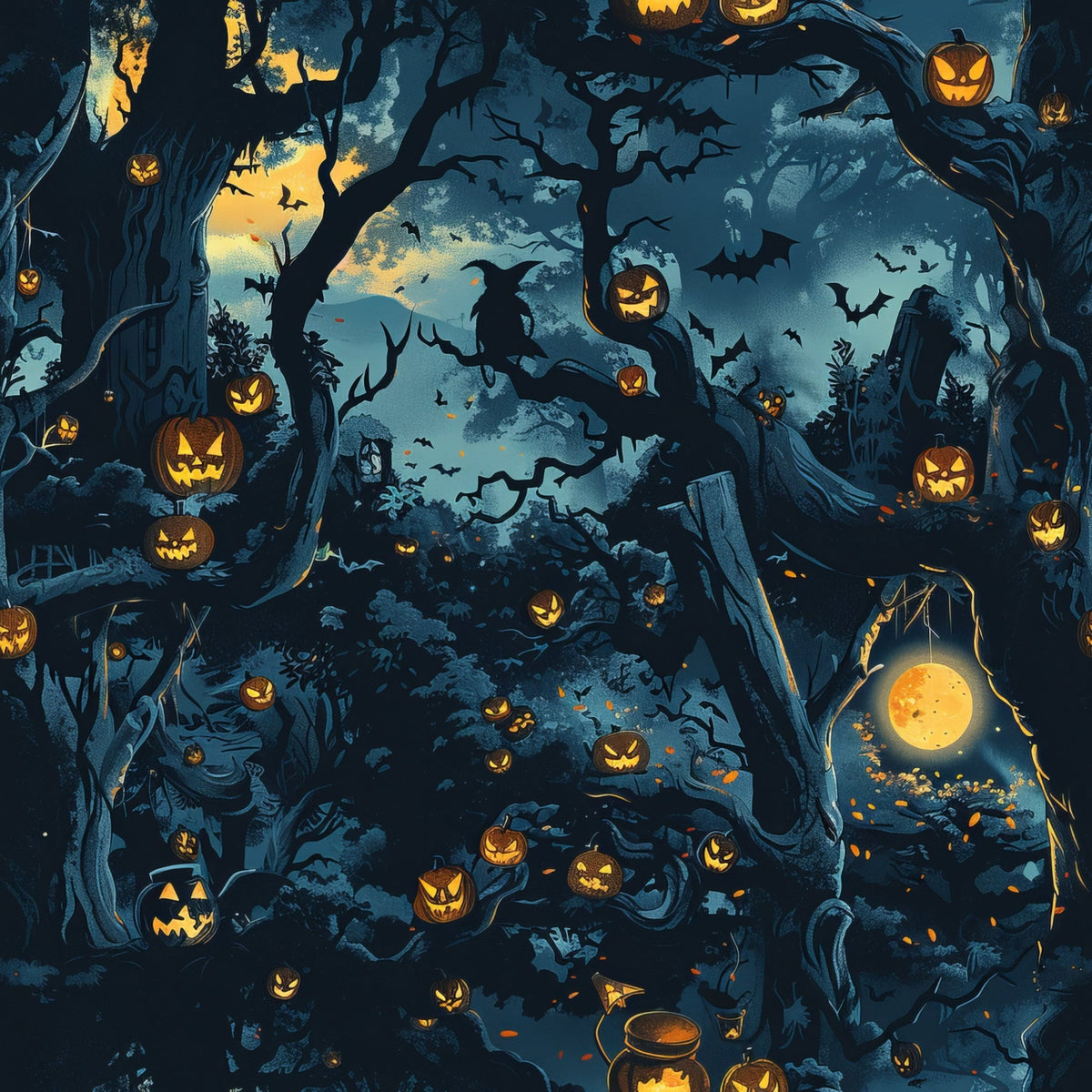Pumpkin Hollow Pattern 13 Minky Fabric
