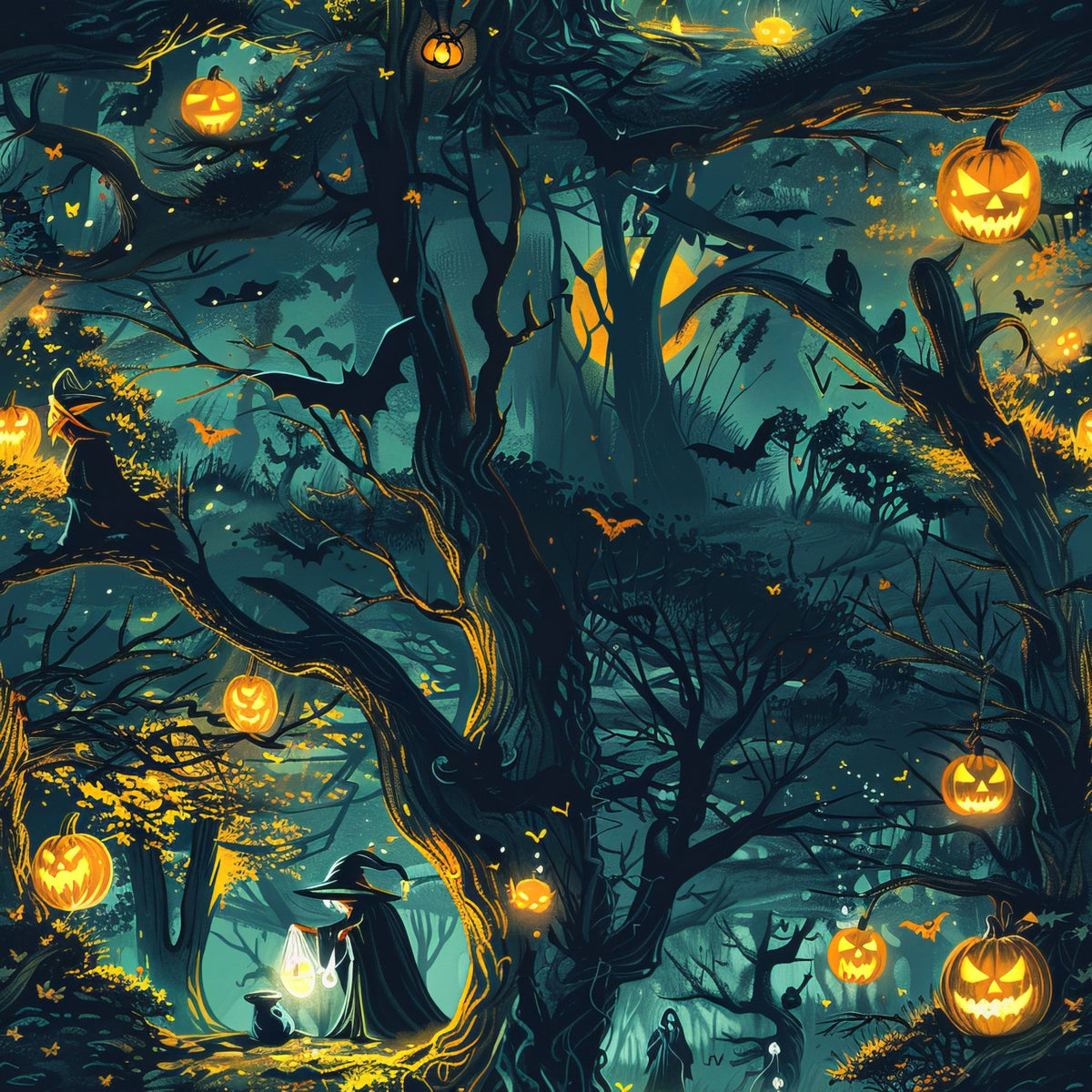 Pumpkin Hollow Pattern 15 Minky Fabric