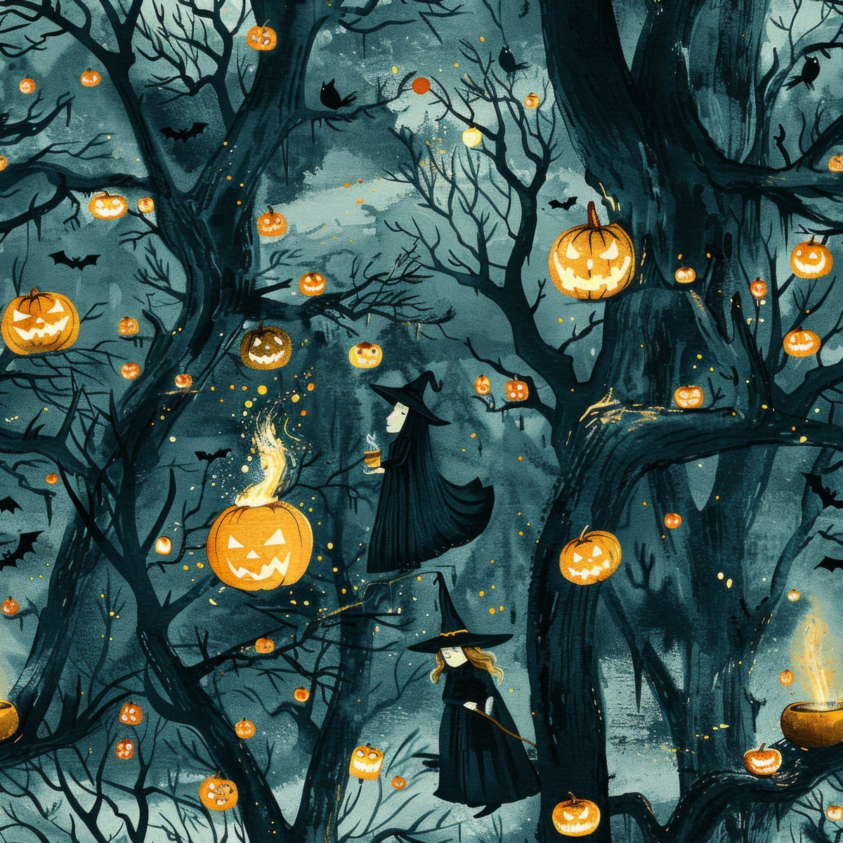 Pumpkin Hollow Pattern 17 Minky Fabric