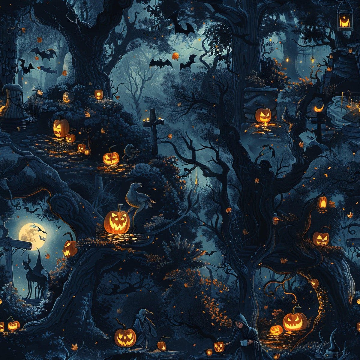 Pumpkin Hollow Pattern 18 Minky Fabric