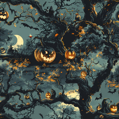 Pumpkin Hollow Pattern 1 Minky Fabric