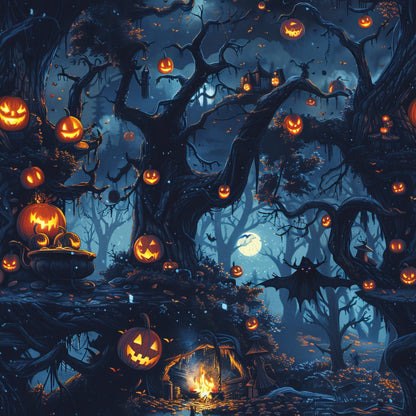 Pumpkin Hollow Pattern 21 Minky Fabric