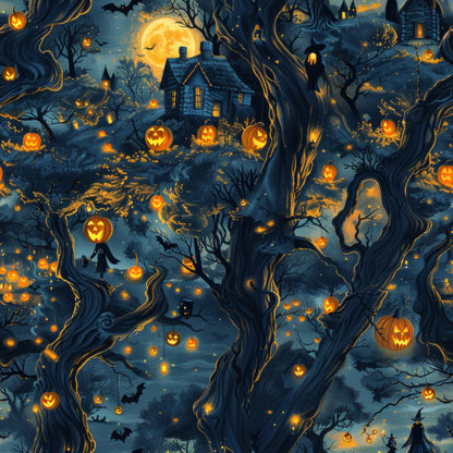 Pumpkin Hollow Pattern 24 Minky Fabric