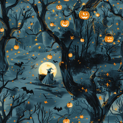 Pumpkin Hollow Pattern 2 Minky Fabric