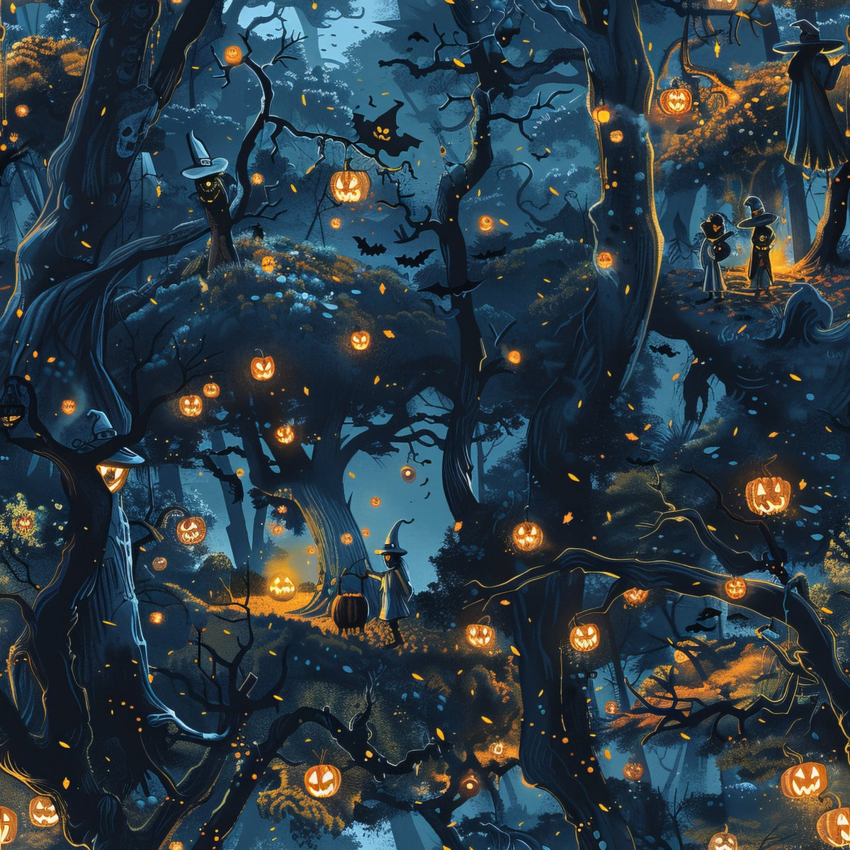 Pumpkin Hollow Pattern 5 Minky Fabric