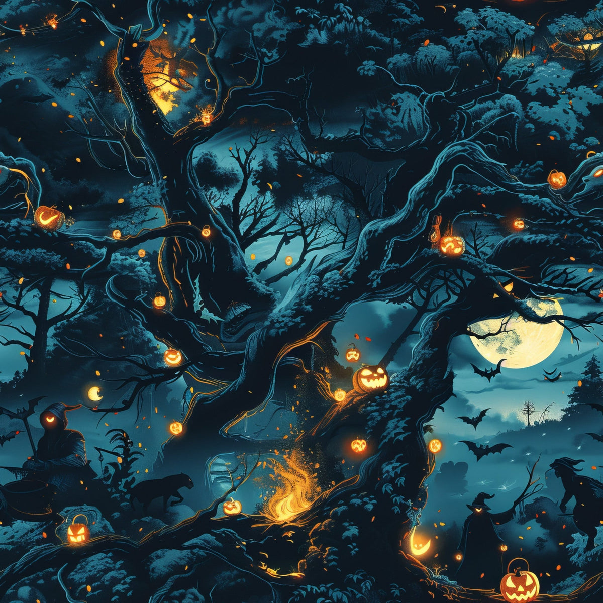 Pumpkin Hollow Pattern 9 Minky Fabric