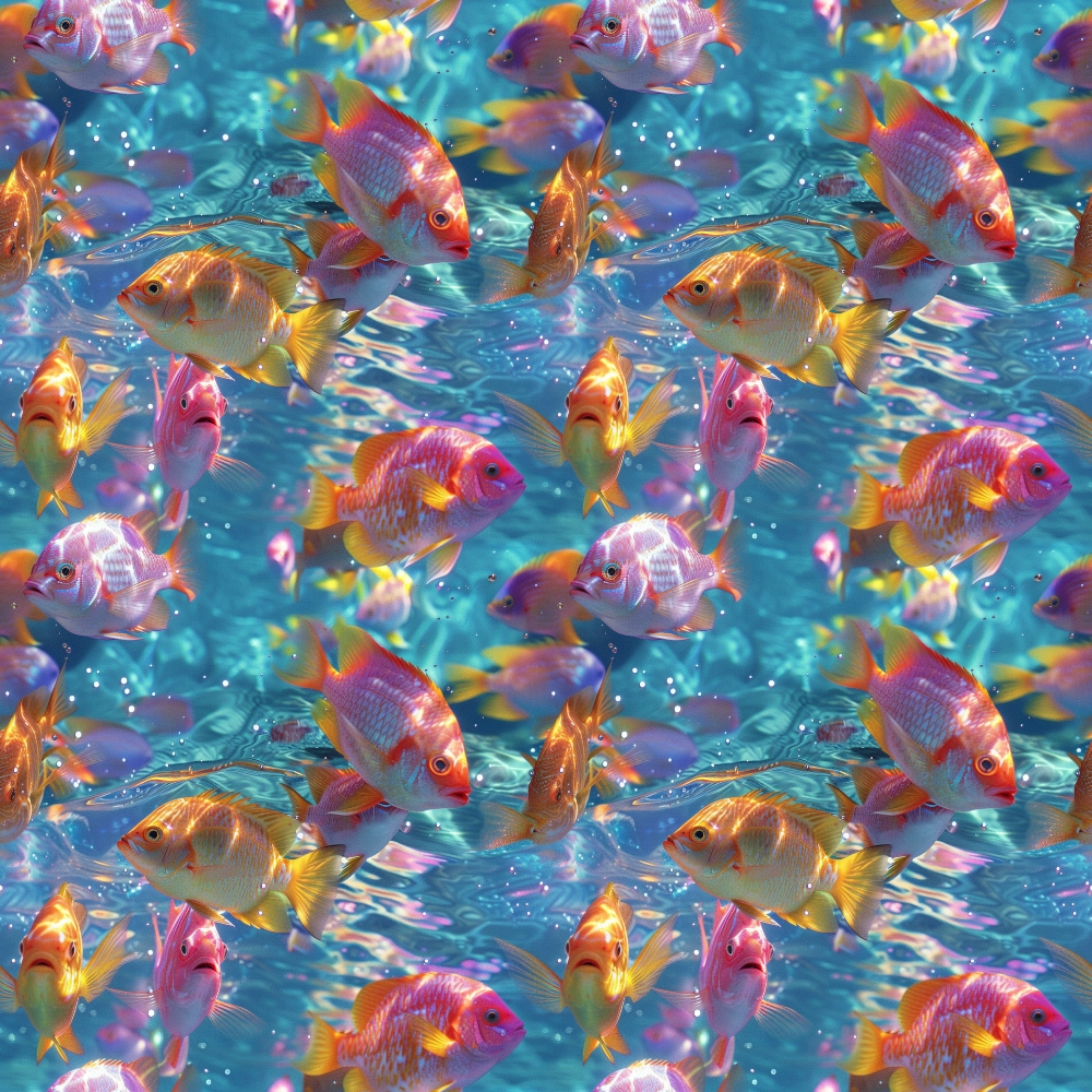Rainbow Reef Pattern 10 Minky Fabric