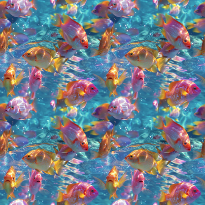 Rainbow Reef Pattern 10 Minky Fabric