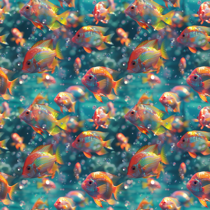 Rainbow Reef Pattern 1 Minky Fabric