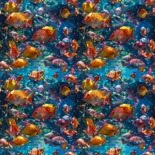 School of Fish Pattern 2 Quilting Cotton Fabric