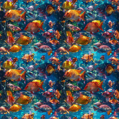 Rainbow Reef Pattern 2 Minky Fabric