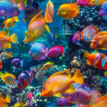 Rainbow Reef Pattern 5 Minky Fabric