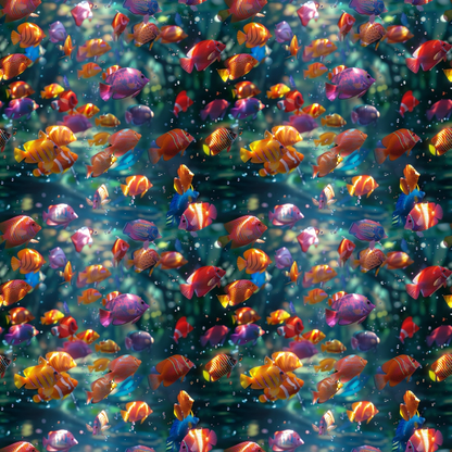 Rainbow Reef Pattern 7 Minky Fabric