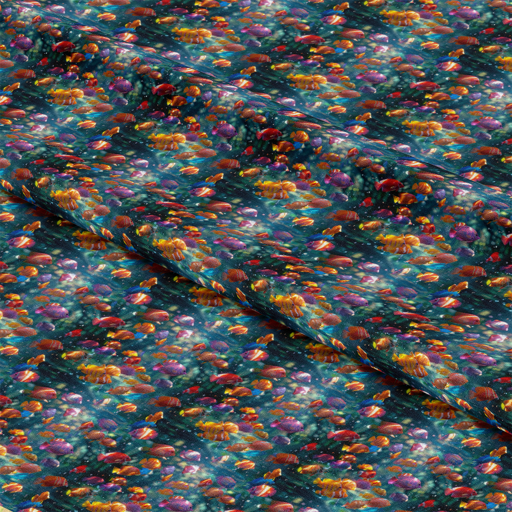 School of Fish Pattern 7 Quilting Cotton Fabric
