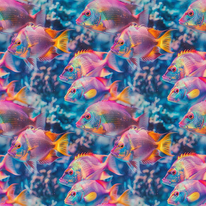 Rainbow Reef Pattern 9 Minky Fabric