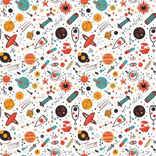 Science Kit Pattern 1 Quilting Cotton Fabric
