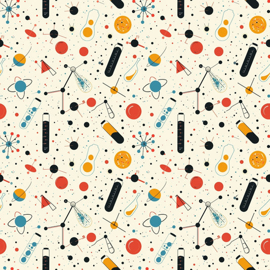 Science Kit Pattern 10 Quilting Cotton Fabric
