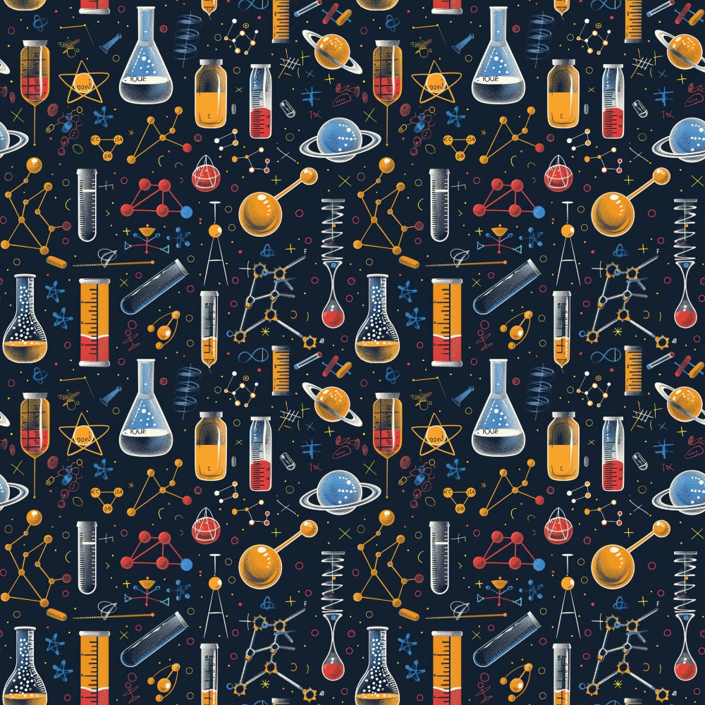Retro Lab Pattern 11 Minky Fabric