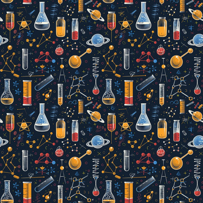 Retro Lab Pattern 11 Minky Fabric